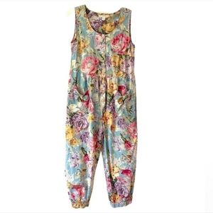 RARE kar a van dress kode vintage floral jumpsuit small